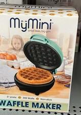 New Nostalgia MWF5TL MyMini Waffle Maker - Teal - Dorm Apartment RV Camping