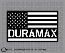 Chevy Duramax Silverado Truck American flag diesel sticker decal 