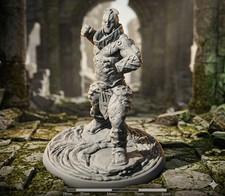 Monk Miniature 32mm Martial Artist Fighter Warrior DnD RPG Resin