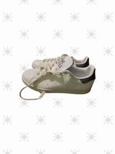 White and blue Adidas Stan Smith trainers