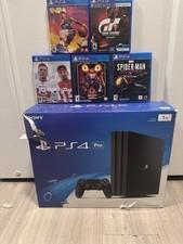 Sony PlayStation 4 Pro Console, Controller, Power Cable, Spider-Man, PS4 Games