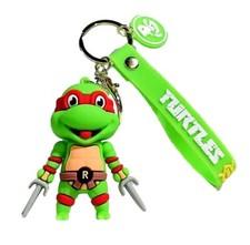 Teenage Mutant Ninja Turtle Red Character 3D Silicone Charm Keychain Keyring