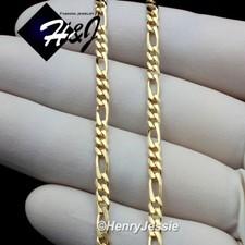 16"-24"MEN WOMEN 18K Gold Filled 3mm Gold Figaro Link Chain Necklace*GFN1