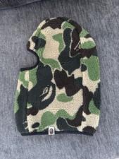 A Bathing Ape Camo Boa Fleece Balaclava Green BAPE