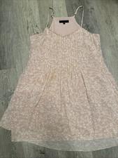 SANCTUARY Womens Pink Floral Sleeveless V Neck Above The Knee Shift Dress S