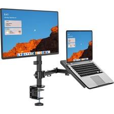 Adjustable Stand for Laptop and Monitor with Dual Trays