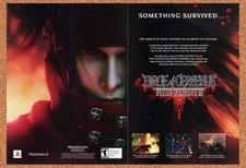 Final Fantasy VII Dirge Of Cerberus PS2 Original 2005 Ad - Video Game Promo