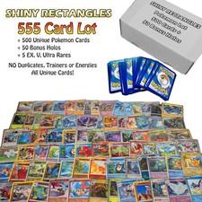 500 Pokemon Card Lot + 50 Holo, Rares, Reverse Foils EX V - Gift Box Collection