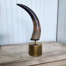14" Abstract Geometric Shape Modern Art  Metal Plastic Statue Decor Faux Horn