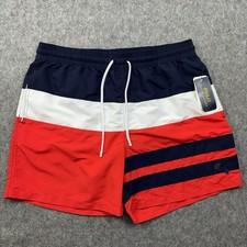 Polo Ralph Lauren Swim Trunks Men’s Large Red White Blue Pockets Small Pony L