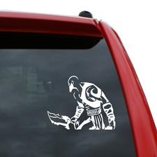 God of War / Kratos Side Profile Vinyl Decal | Color: White | 5" x 6.3"