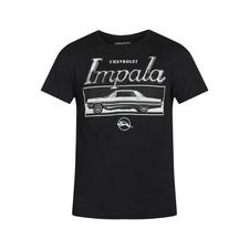 Mens Black Chevrolet Impala Graphic Tee Shirt size L (42/44)