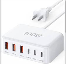 2026 Updated USB C Fast Charger, 100W GaN 6 Port Type C Charging Station Hub ...
