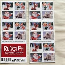 Rudolph Red-Nosed Reindeer 2014 Booklet 20 Stamps MNH(5 Booklets = 100 Stamps)