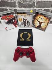PS3 God of War Lot 4 Games + Steelbook + Red DualShock 3 Controller Tested Work