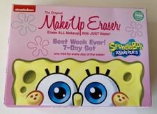 The Original MakeUp Eraser SpongeBob Squarepants Nickelodeon 7 Day Set Bag NWB