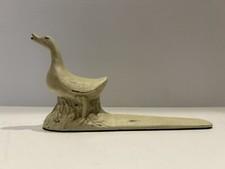 Old Cast Iron Duck Doorstop Decorative Garden Art Statue Full Figural Goose Bird