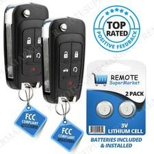 Replacement for Chevy 2010-16 Camaro Cruze Equinox Malibu Remote Key Fob 5b Pair