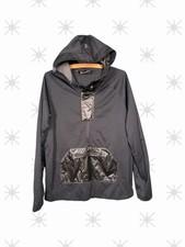 Under Armour Women's Storm Rain Jacket Hood Sz L Black Fitted Waterproof pockets