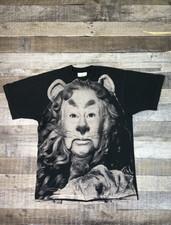 Vintage Stanley Desantis Shirt Men's L Wizard of Oz Cowardly Lion Movie Big Face