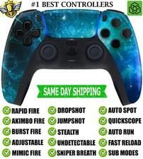 Blue Nebula Silent Modz New Rapid Fire Mod Wireless Modded Controller for PS5