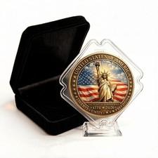 1776-2026 Statue of Liberty Eagle Commemorative Coin with Square Stand