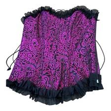 Tesa Corset Size M Lace Adjustable, Hidden Zipper Front - Color Magenta