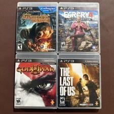 Sony Playstation 3 PS3 Video Games Bundle Lot of 4: God Of War 3, Last Of Us ++