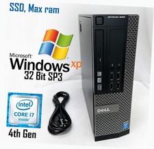 Dell OptiPlex 9020 WINDOWS XP PRO: i7-4770, MAX RAM, SSD- RETRO Gaming PC
