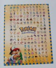 Pokemon Poster with Kids R Us Logo and Original 150 Characters 8 1/2 x 11 in