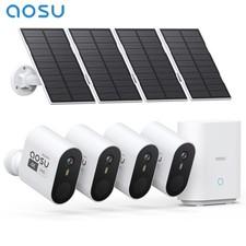 AOSU 5MP Solar Security Cameras Outdoor Wireless,Home Security System 4-Cam Kit