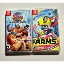 Nintendo Switch Fighting Bundle Lot🔥Arms - Street Fighter Nice shape!