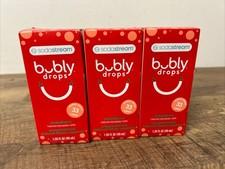 SodaStream Bubly Drops Strawberry  Unsweetened Natural Flavor 1.36 fl oz 3-PACK
