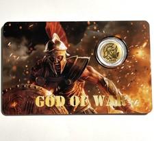 2026 Ares God of War 1/1000th oz .9999 Gold Coin with COA in Card Limited!