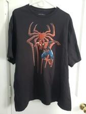 Spider-man 2 The Amazing Spider-Man Black/Red Color Picture T-Shirt 2XL Rare