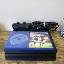 Sony PlayStation 4 Pro 1TB Black Console with 1 Controller, Games, and Cords