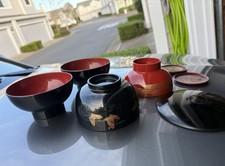 5 Piece Of Vintage Japan’s lacquerware, Bowls & Saucer