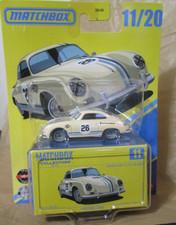 Matchbox Collectors series Porsche 356A Race Car White  1/64 Rubber Tires