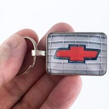 Vintage Chevrolet Square Body Red Grille Bowtie Chevy Emblem  1 x 1.25 Key Fob
