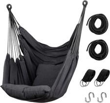 Hammock Chair Hanging Rope Swing For Outdoor Back Garden Durable