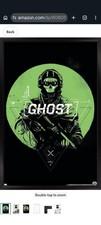 Framed Call Of Duty: Modern Warfare 2 Ghost Emblem Black Frame Version