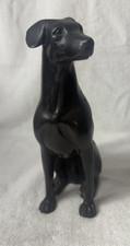Hunting Dog Statue Sculpture Figurine 8" Metal Cast Paperweight Brown Patina