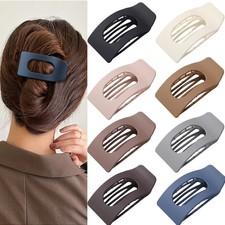 8-Pack Large Flat Hair Clips for Women – Matte Rectangle No-Slip Claw Clips