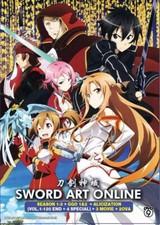 Sword Art Online Season 1-3 + Ggo 1&2 + Alicization (Vol.1-120 End+4sp) +3Movies