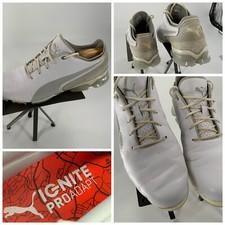 Puma Ignite Pro Adapt Golf Shoes Sz 10 Men White Leather Gray 192766 YGI D2S-2