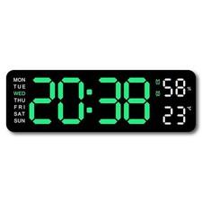 Large LED Digital Display Wall Desk Alarm Clock With Calendar Temperature Date