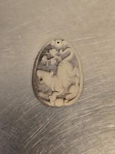 Chinese Zodiac Tiger Carved Stone Pendant