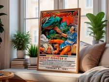Street Fighter II Capcom 1991 Retro Arcade Game Poster