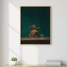 Printable Art Frog Digital Image Download Frog Cowboy Anatomy Wall Art Decor