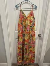 NWT Dress Forum Los Angeles Tropical Fest Maxi Dress Size Large